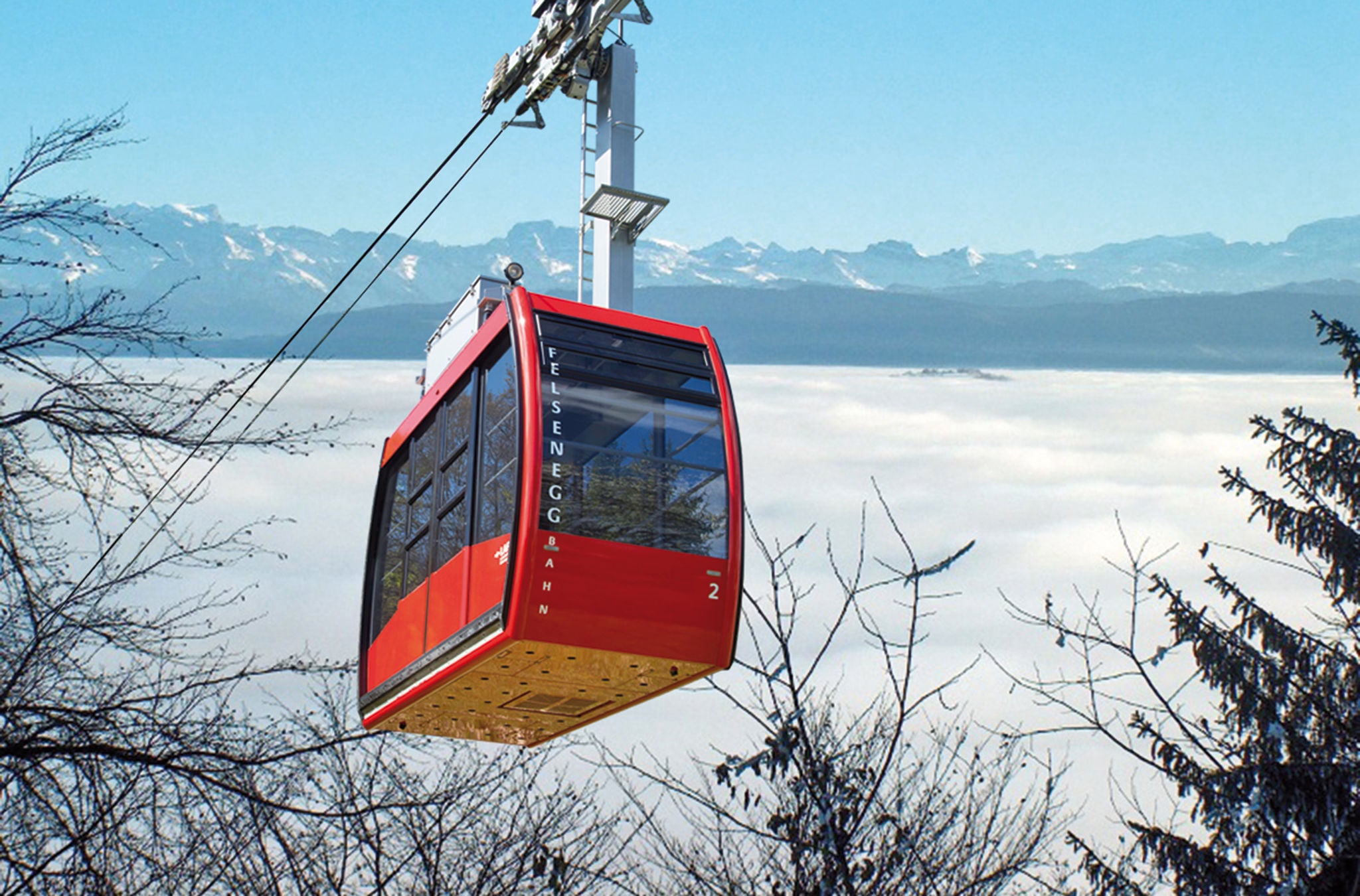 Luftseilbahn auf die Felsenegg