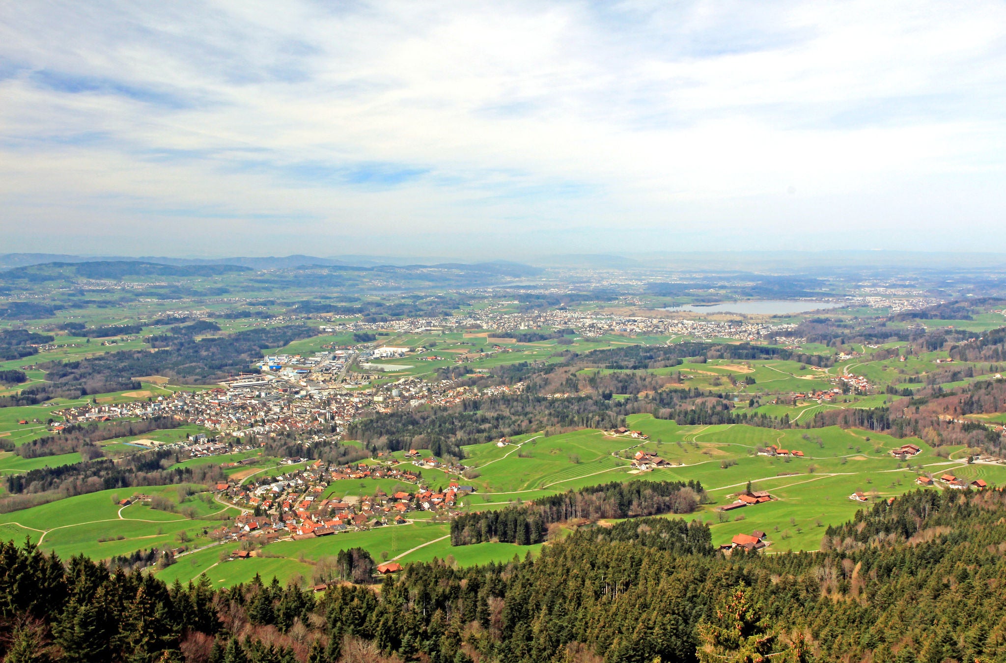 Aussicht auf der Wanderung von Hinwil ins Tösstal