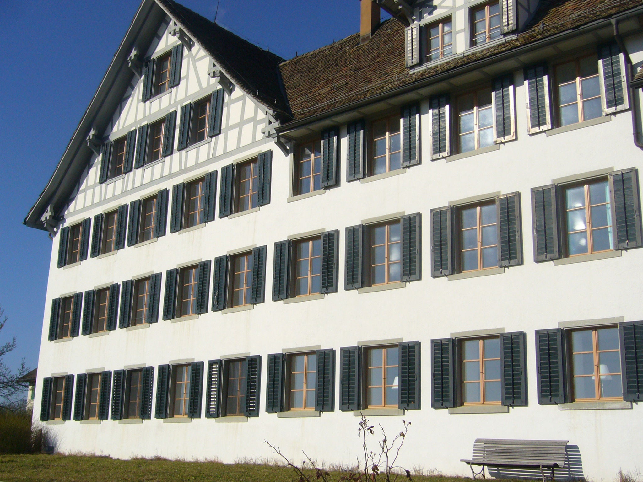 Nahaufnahme Fachwerkhaus des Klosters