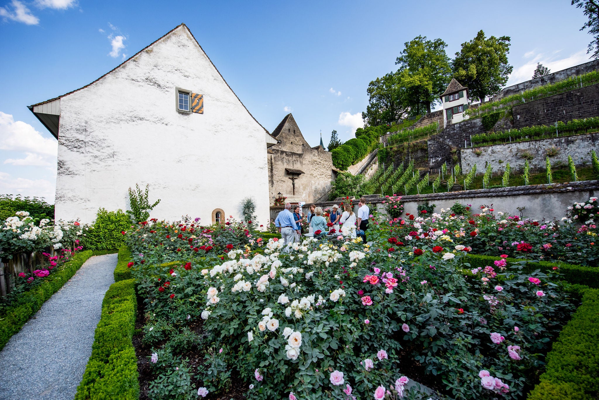 Gruppe in der Altstadt von Rapperswil auf einer Stadtführung