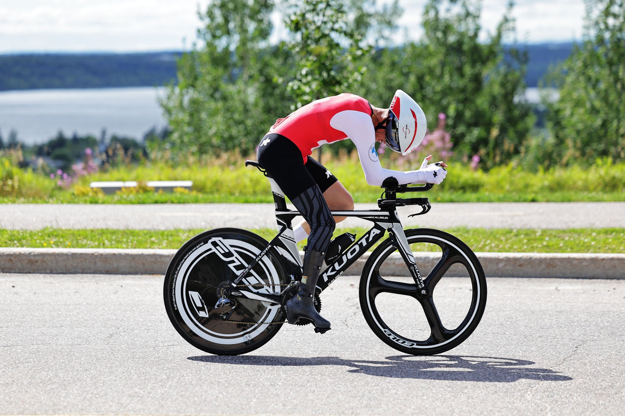 Picture by Alex Whitehead/SWpix.com - 12/08/2022 - Cycling - UCI Para-cycling Road World Championships - Baie-Comeau, Quebec, Canada - Individual Time Trial - Switzerland,