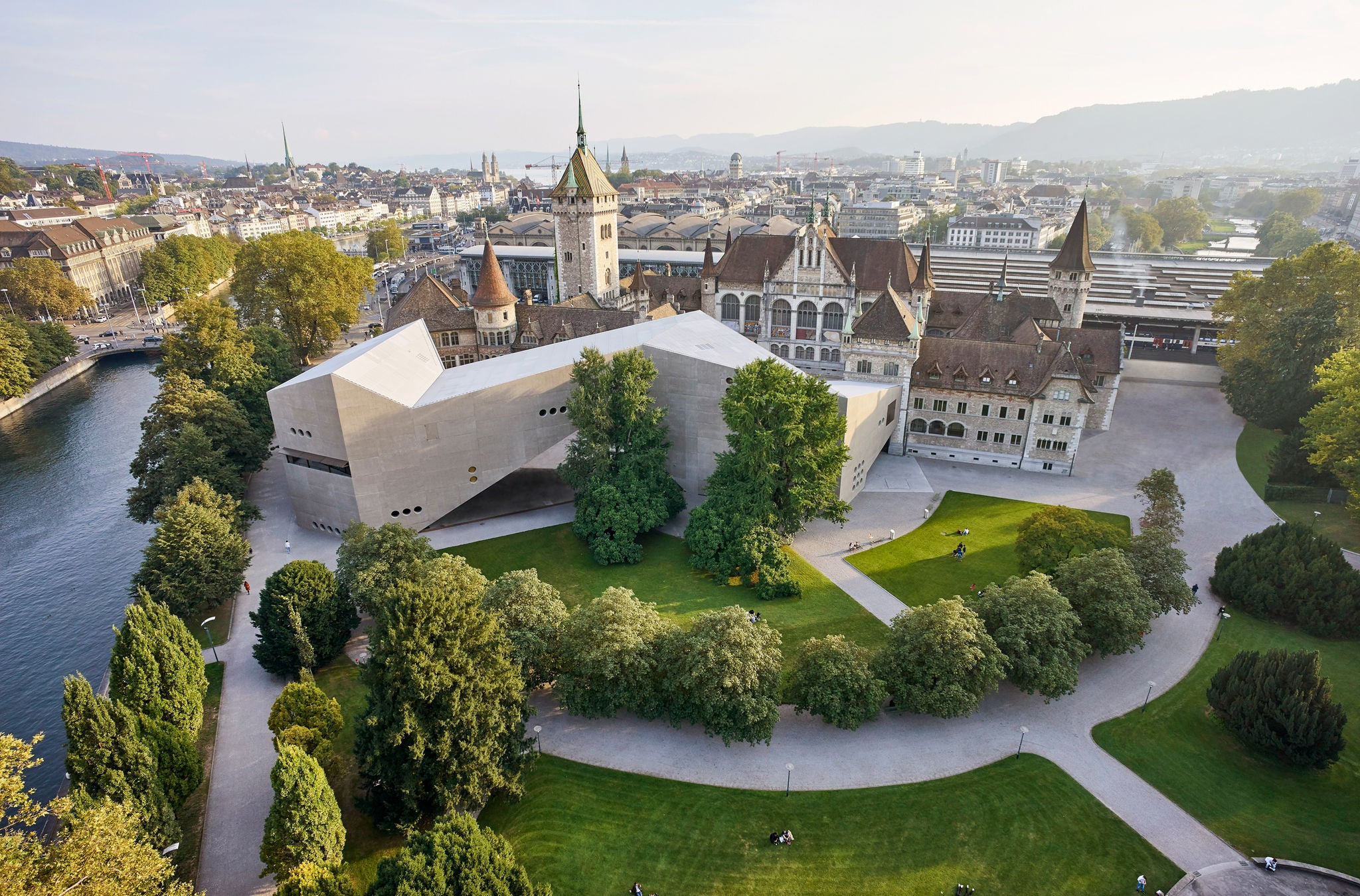 Vogelperspektive des Landesmuseums Zürich