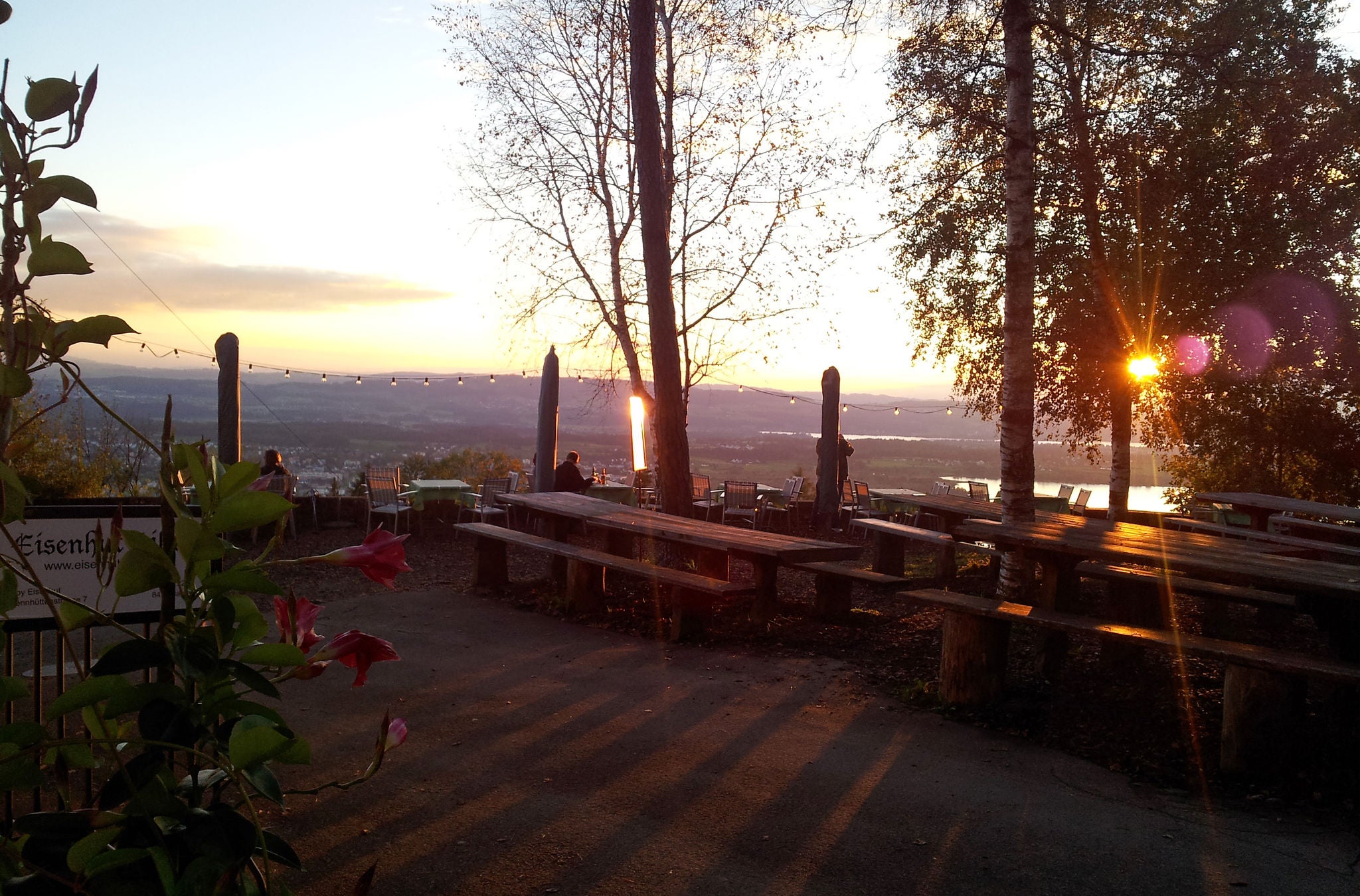 Abendstimmung beim Berggasthaus Rosinli