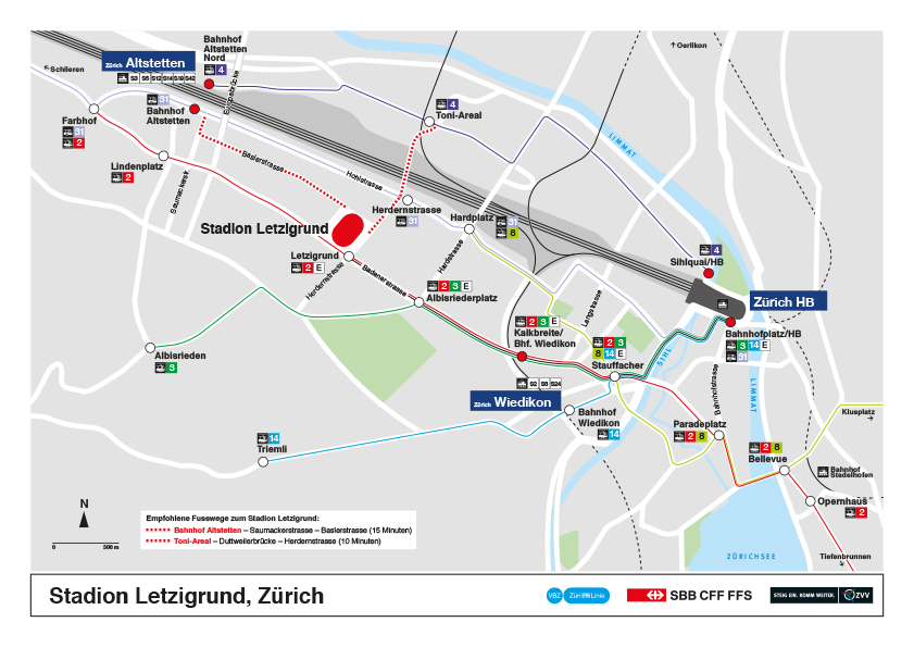 Openair Konzerte im Letzigrund Zürich ZVV